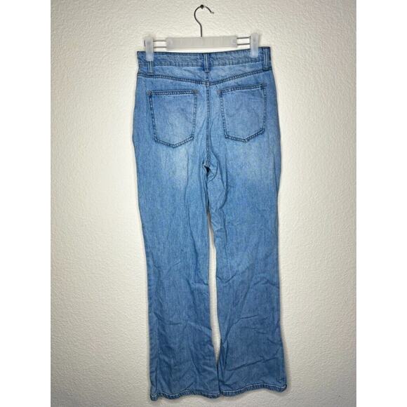 Y2K Ashley Mason Rhinestone Jeans Junior's Kacey Premium 3 Small 28" Blue Light - Picture 3 of 15